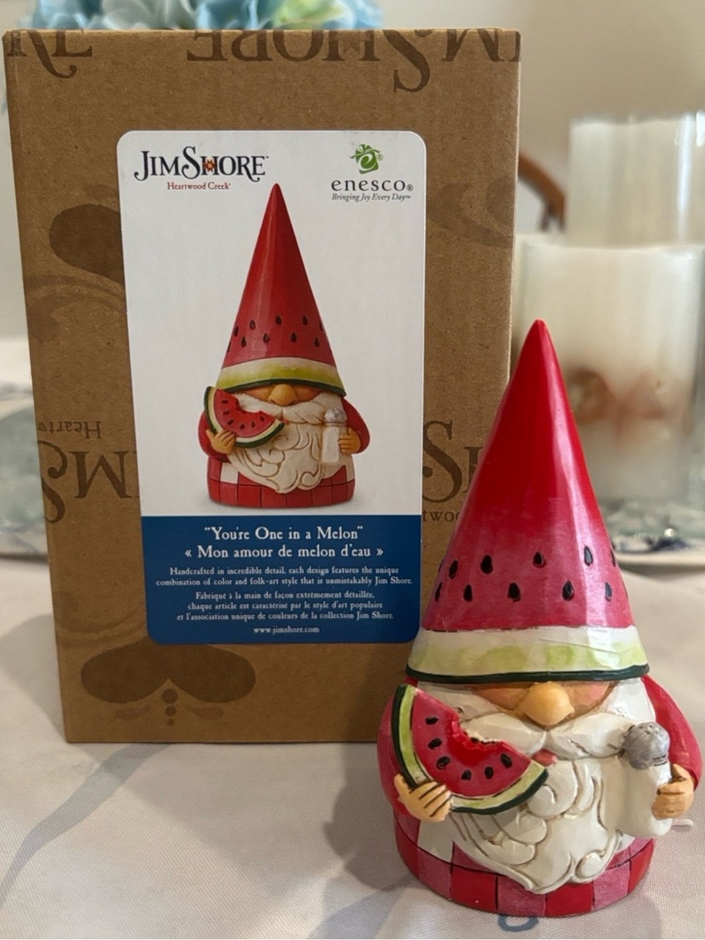 Jim Shore Watermelon Gnome Figurine - Picture 4 of 7